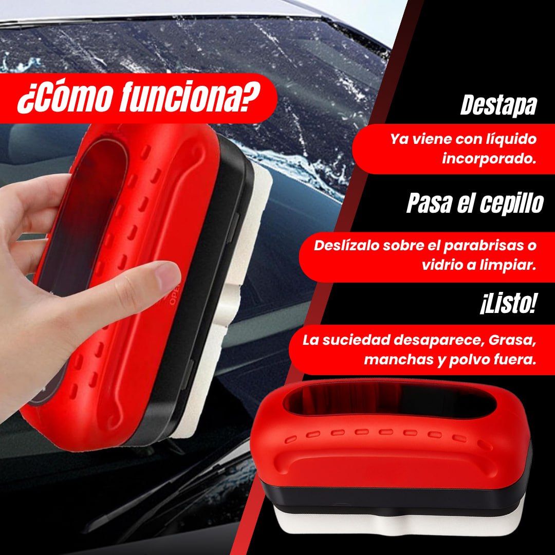 CEPILLO LIMPIADOR DE VIDRIOS + LIQUIDO